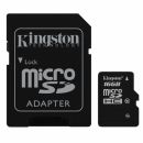 Kingston micro SDHC Class 10 + Adapter 16GB